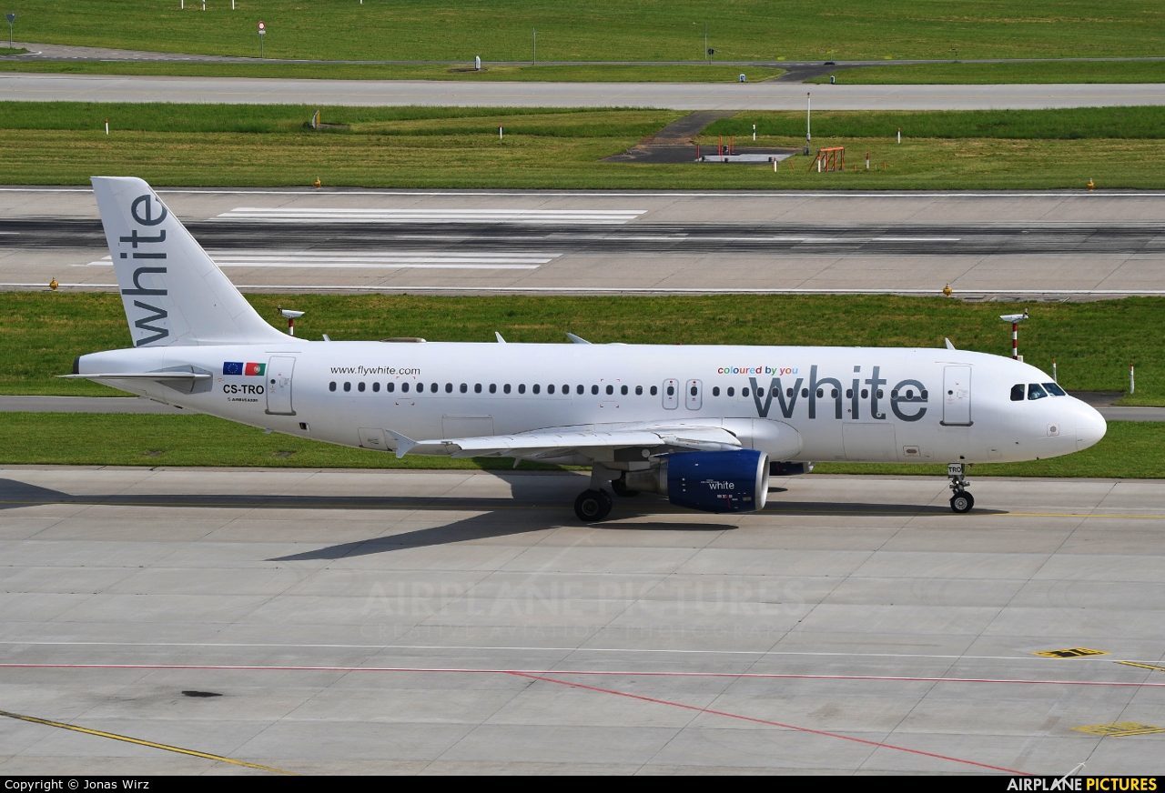 White Airways CS-TRO aircraft at Zurich