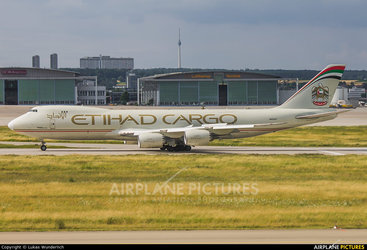 Etihad Cargo N855GT aircraft at Stuttgart