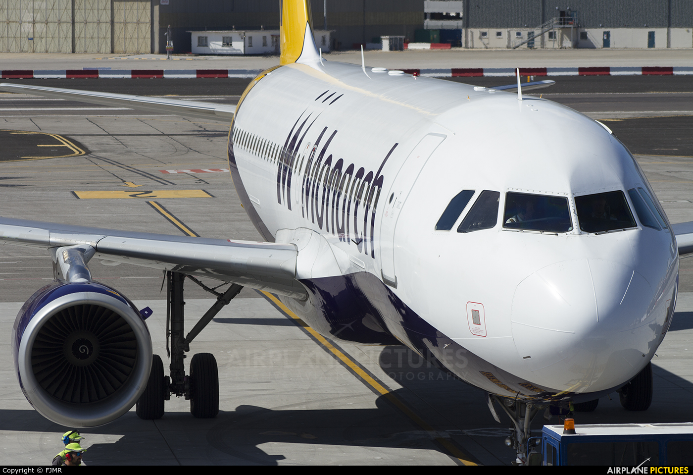 Monarch Airlines G-ZBAP aircraft at Gibraltar