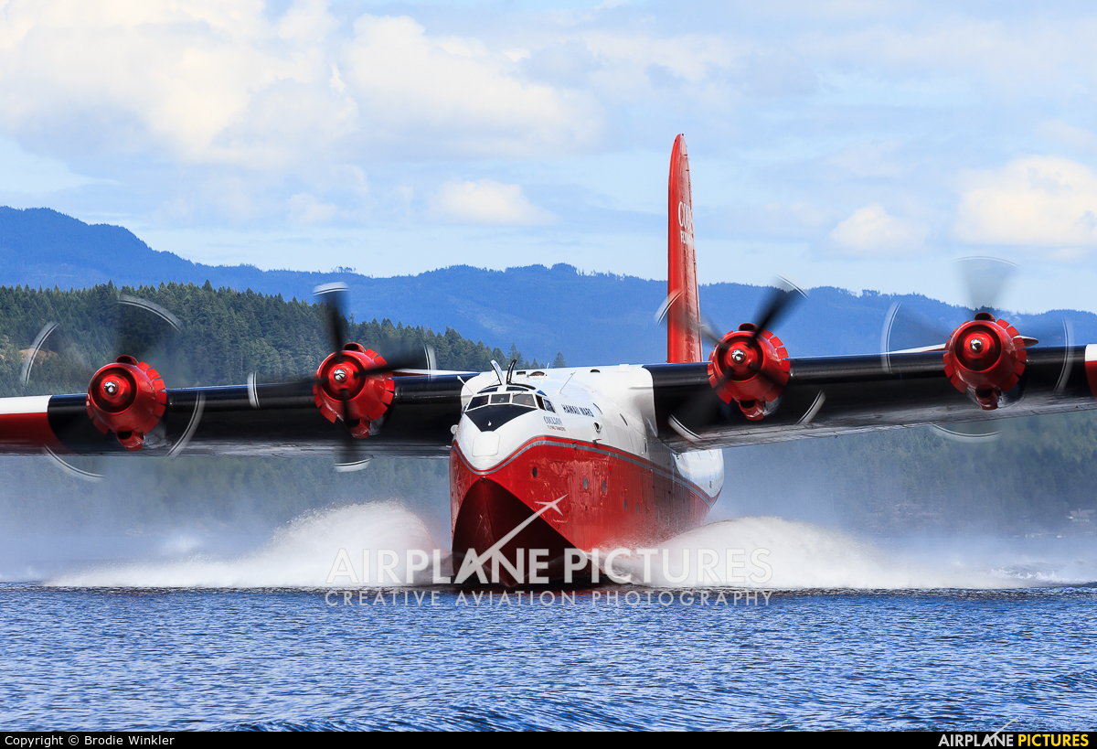 Coulson Flying Tankers C-FLYL aircraft at Port Alberni - Sproat Lake, BC