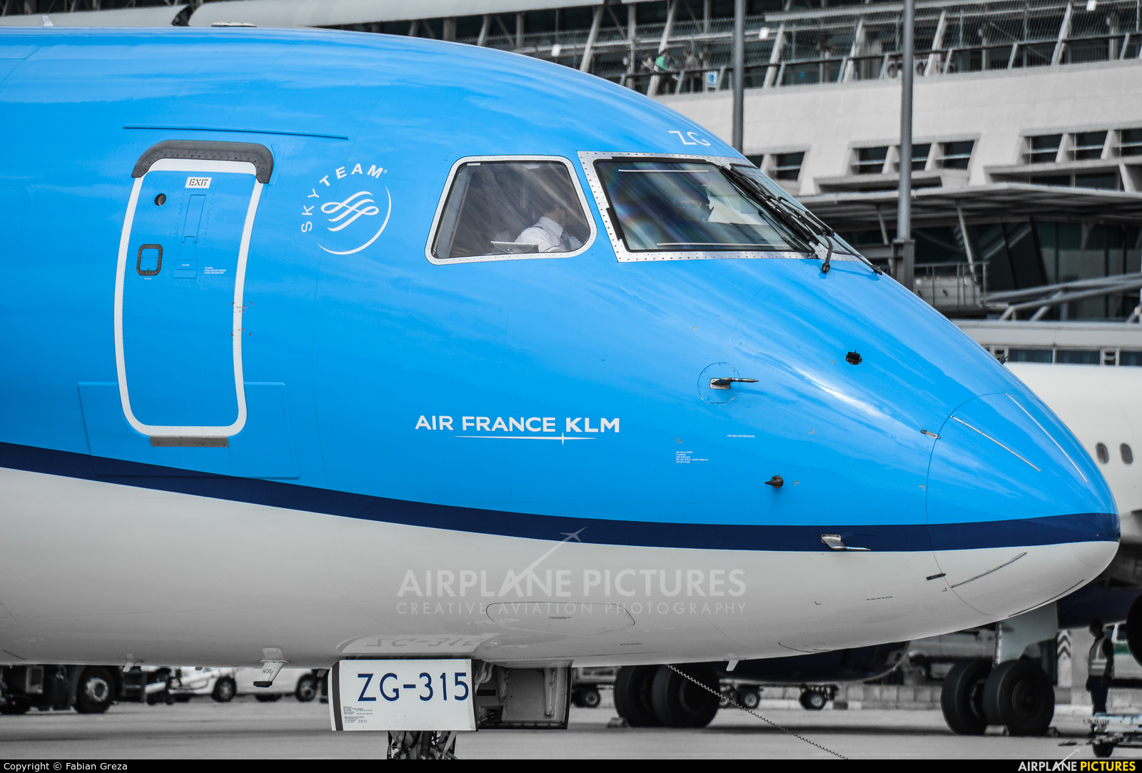 KLM Cityhopper PH-EZG aircraft at Stuttgart