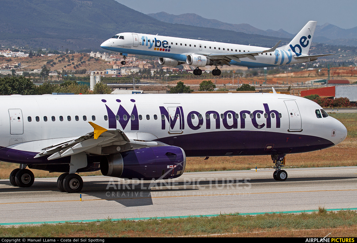 Monarch Airlines G-ZBAF aircraft at Málaga
