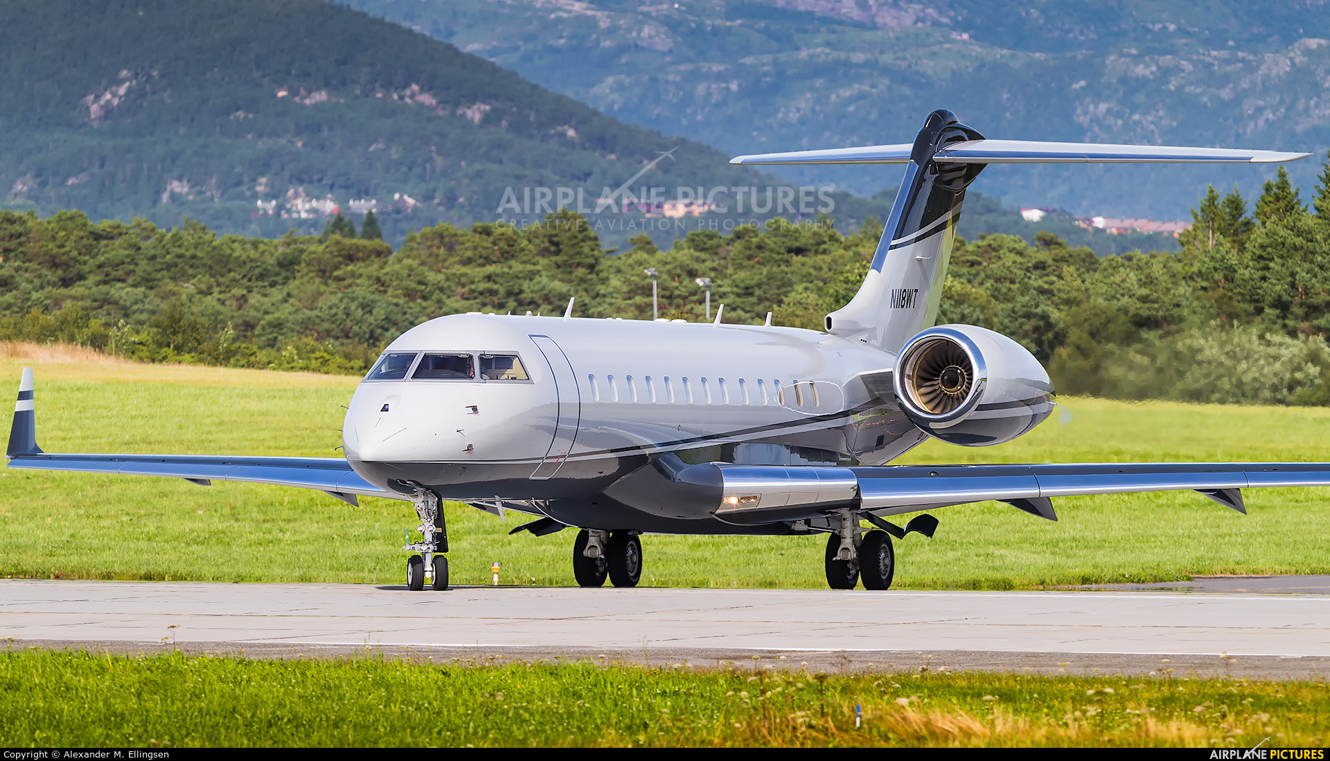 Private N118WT aircraft at Bergen - Flesland