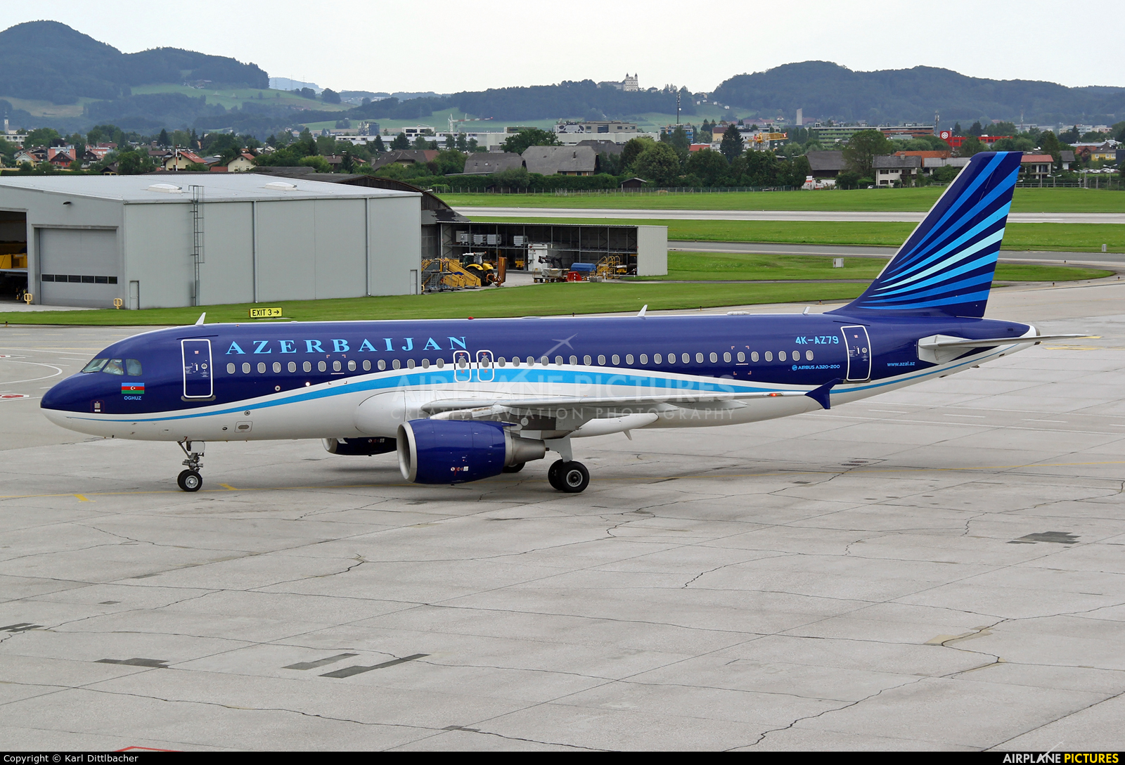 Azerbaijan Airlines 4K-AZ79 aircraft at Salzburg