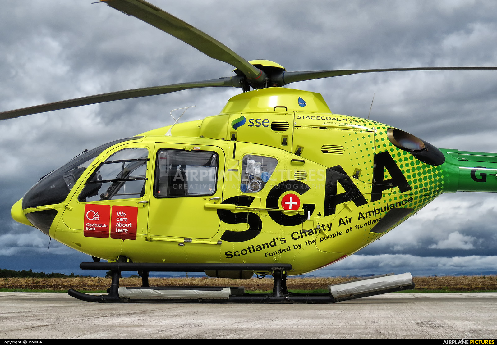 SCAA - Scotlands Charity Air Ambulance G-SCAA aircraft at Perth - Scone
