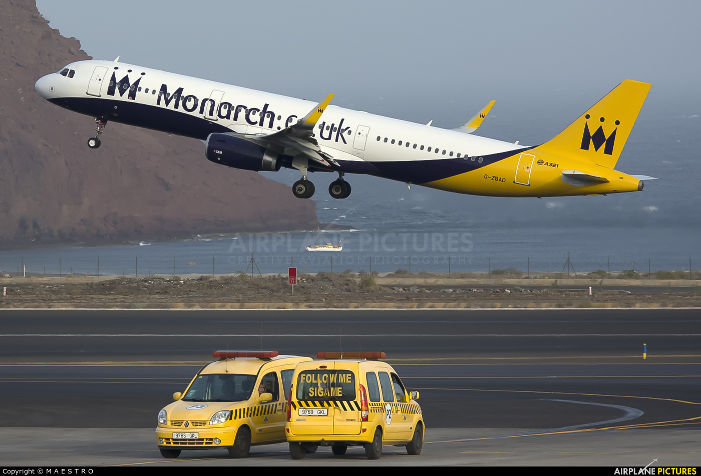 Monarch Airlines G-ZBAD aircraft at Tenerife Sur - Reina Sofia