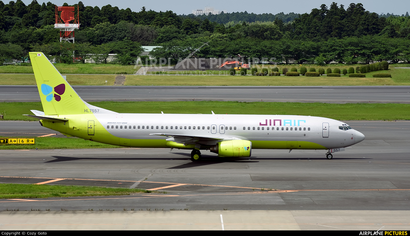 Jin Air HL7557 aircraft at Tokyo - Narita Intl