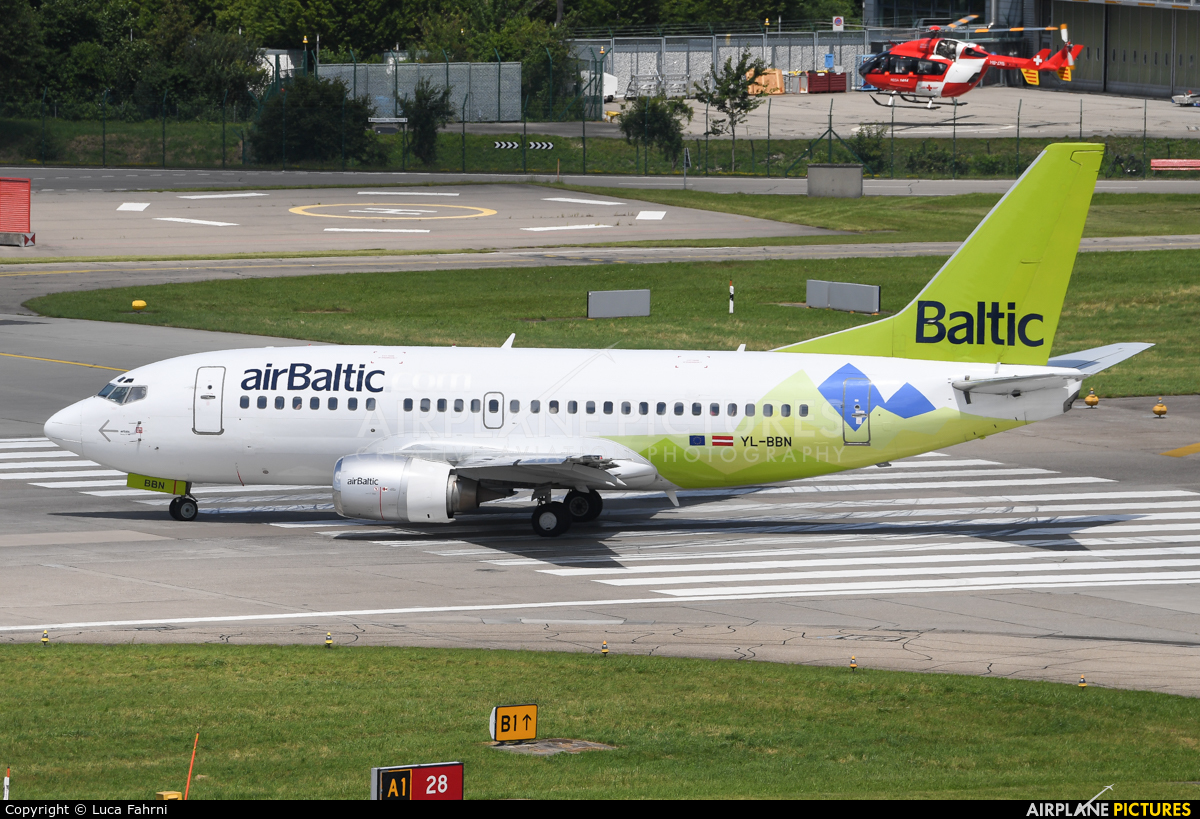 Air Baltic YL-BBN aircraft at Zurich