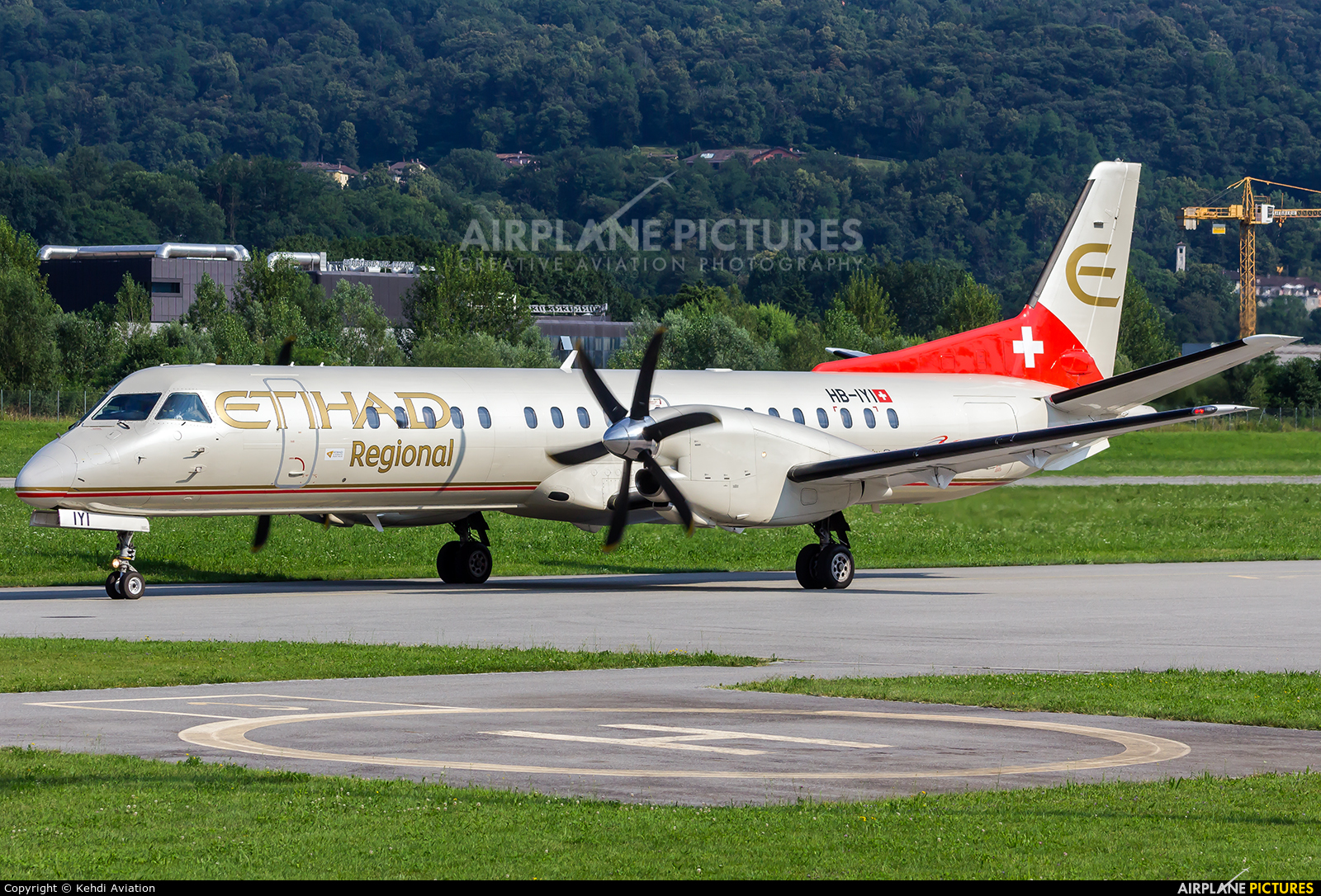Etihad Regional - Darwin Airlines HB-IYI aircraft at Lugano - Agno