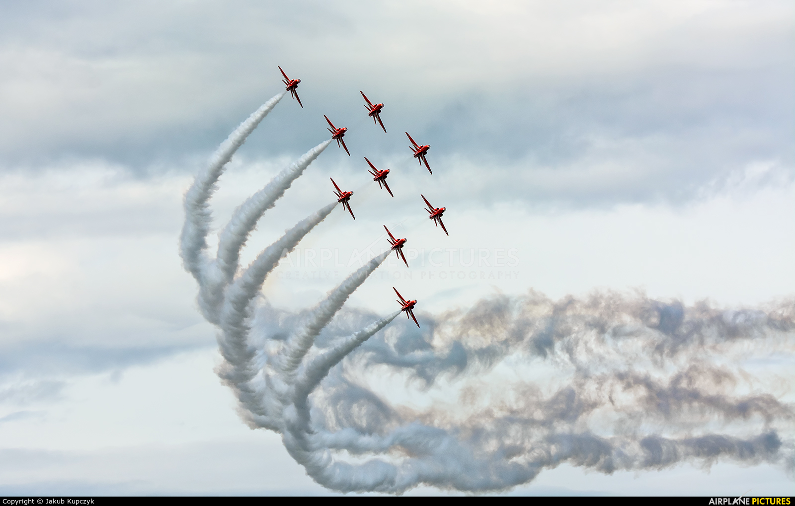 Royal Air Force "Red Arrows" XX242 aircraft at Newcastle - Off Airport