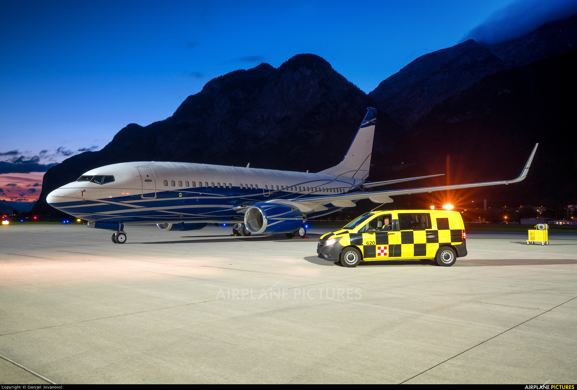 Private P4-NGK aircraft at Innsbruck