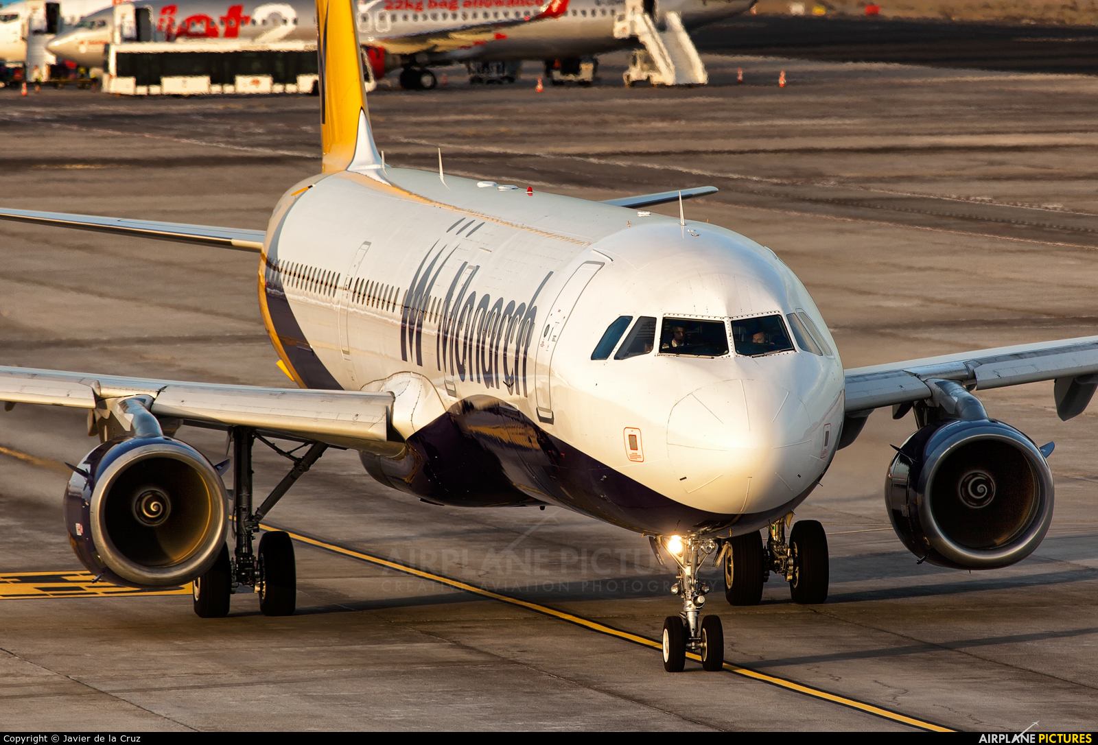 Monarch Airlines G-ZBAF aircraft at Tenerife Sur - Reina Sofia