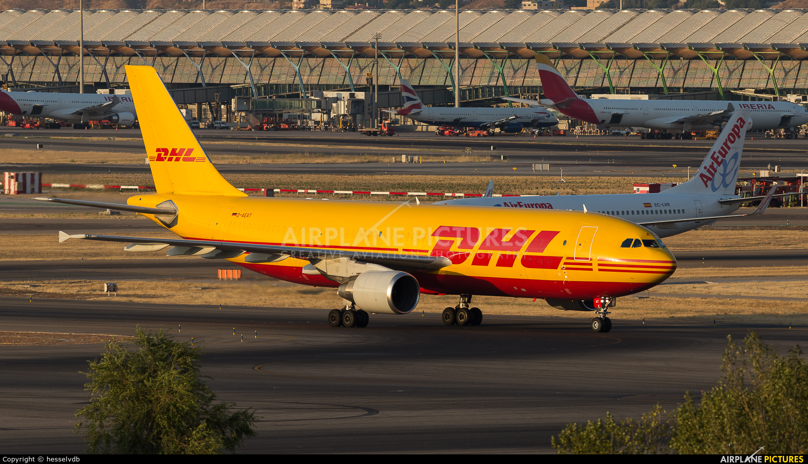 DHL Cargo D-AEAT aircraft at Madrid - Barajas
