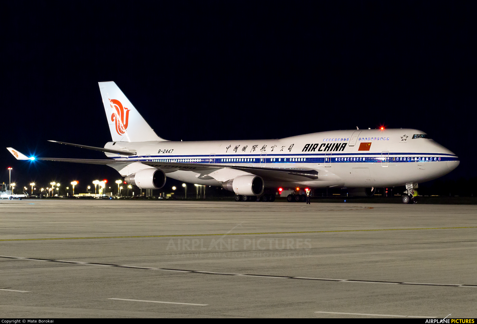 Air China B-2447 aircraft at Budapest Ferenc Liszt International Airport