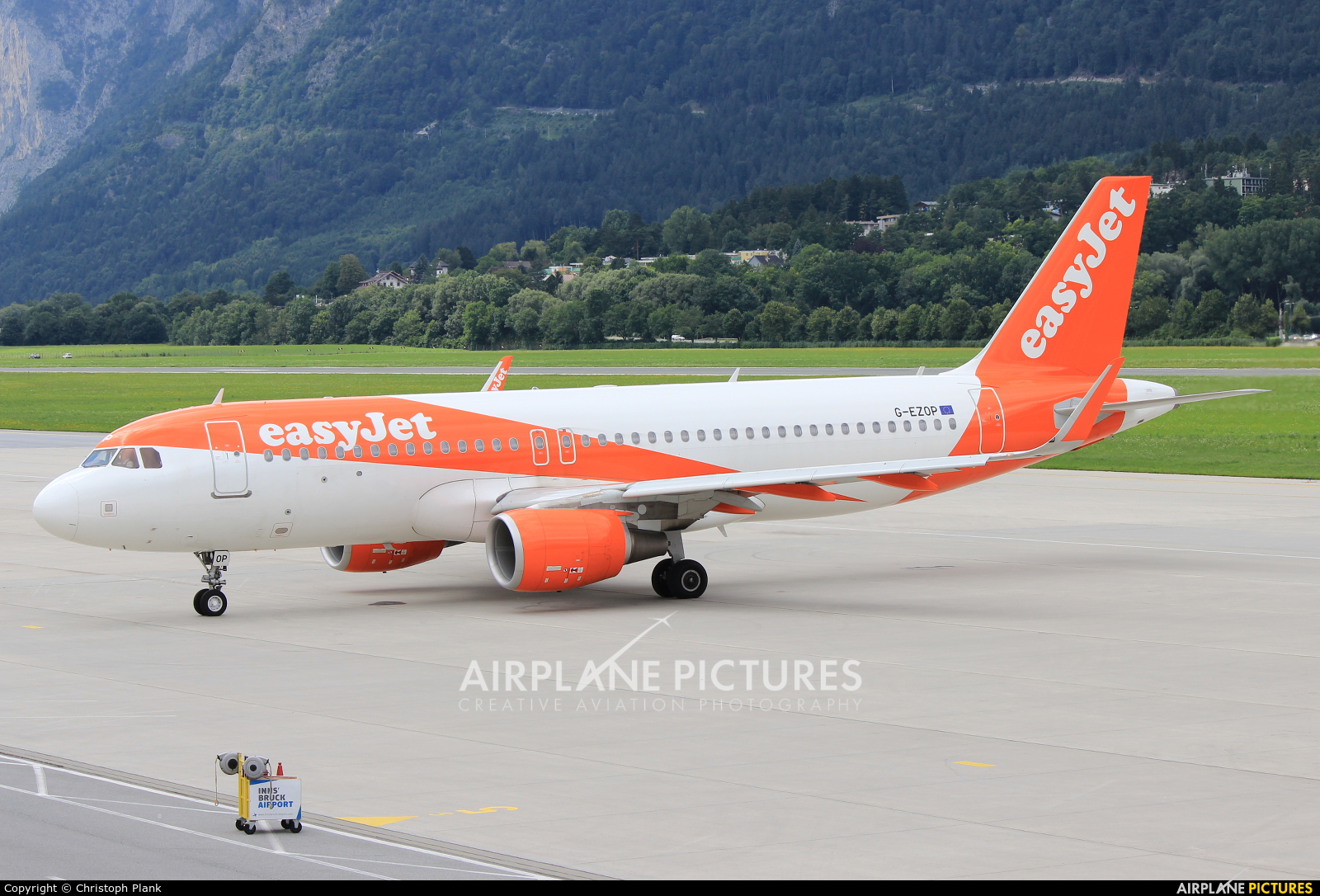 easyJet G-EZOP aircraft at Innsbruck