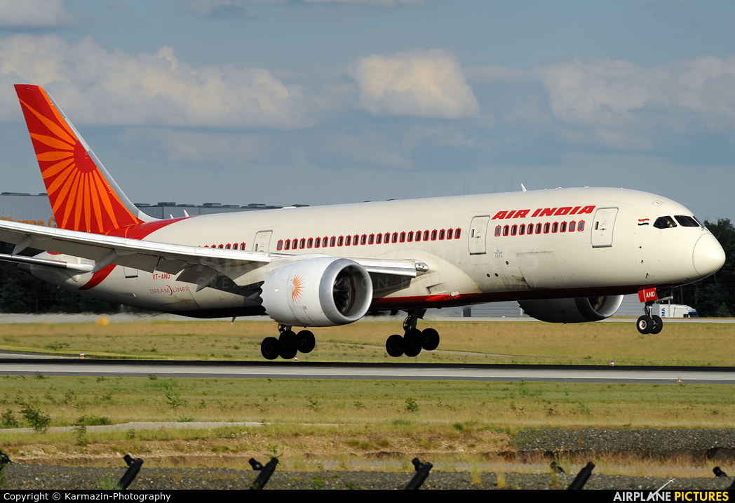 Air India VT-AND aircraft at Frankfurt