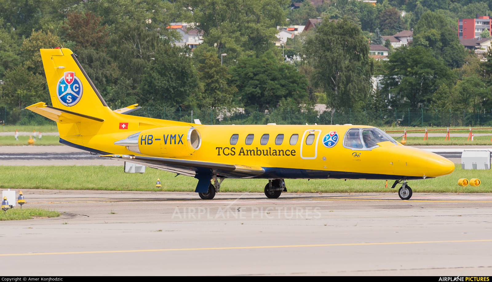 TCS Air Ambulance HB-VMX aircraft at Zurich