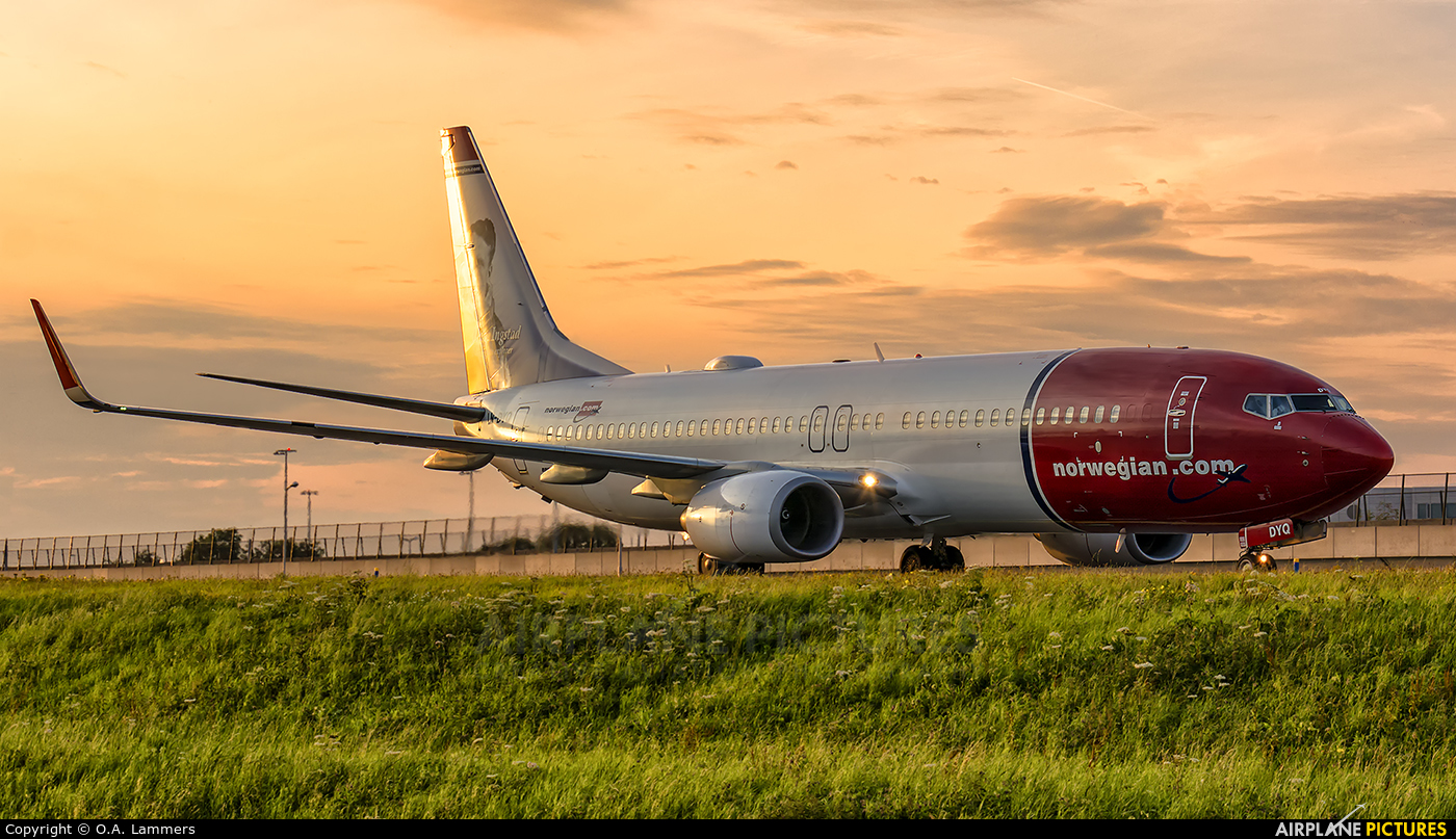 Norwegian Air Shuttle LN-DYQ aircraft at Amsterdam - Schiphol