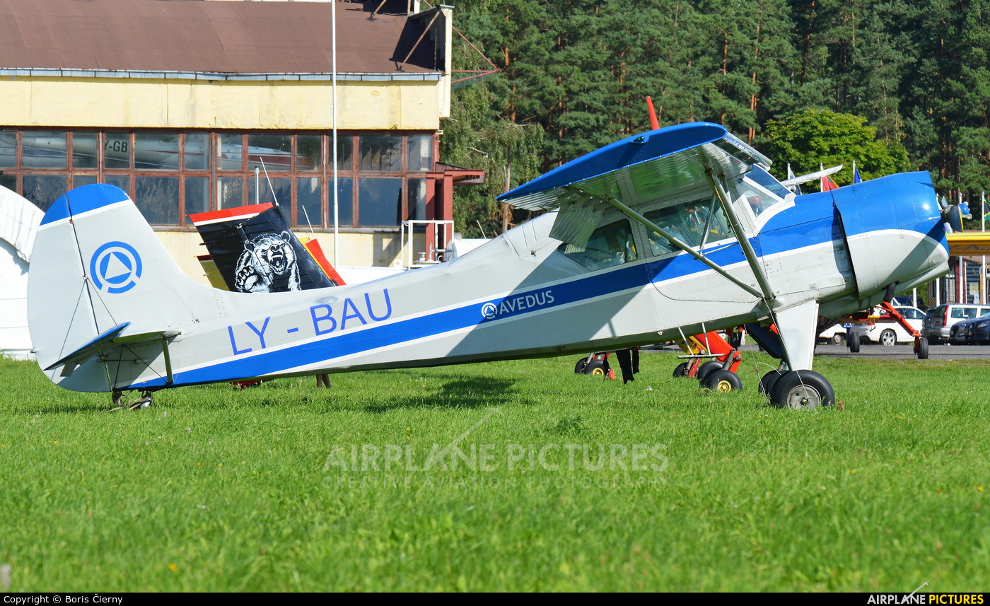 Private LY-BAU aircraft at Prienai Pociunai 