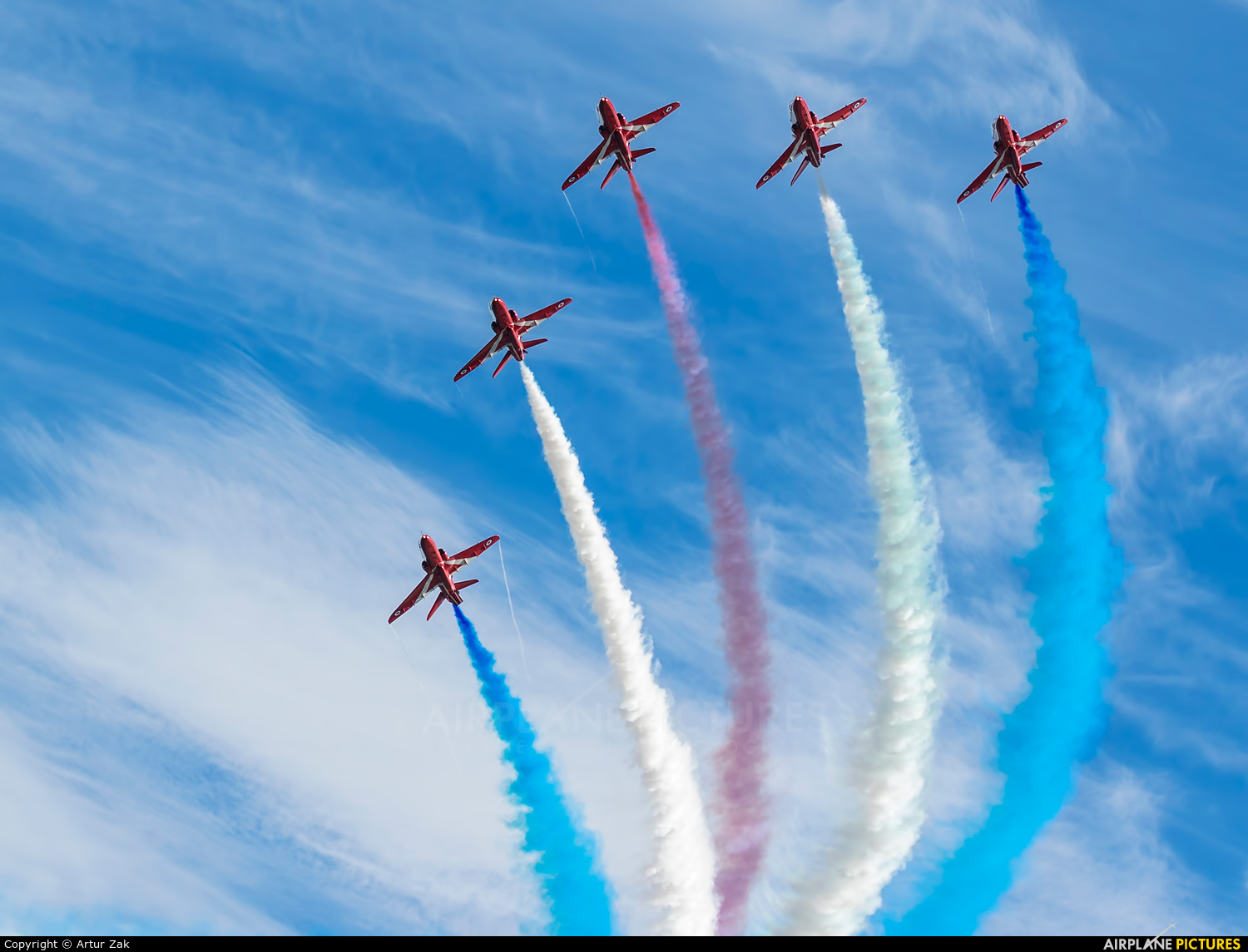 Royal Air Force "Red Arrows" - aircraft at Newcastle - Off Airport
