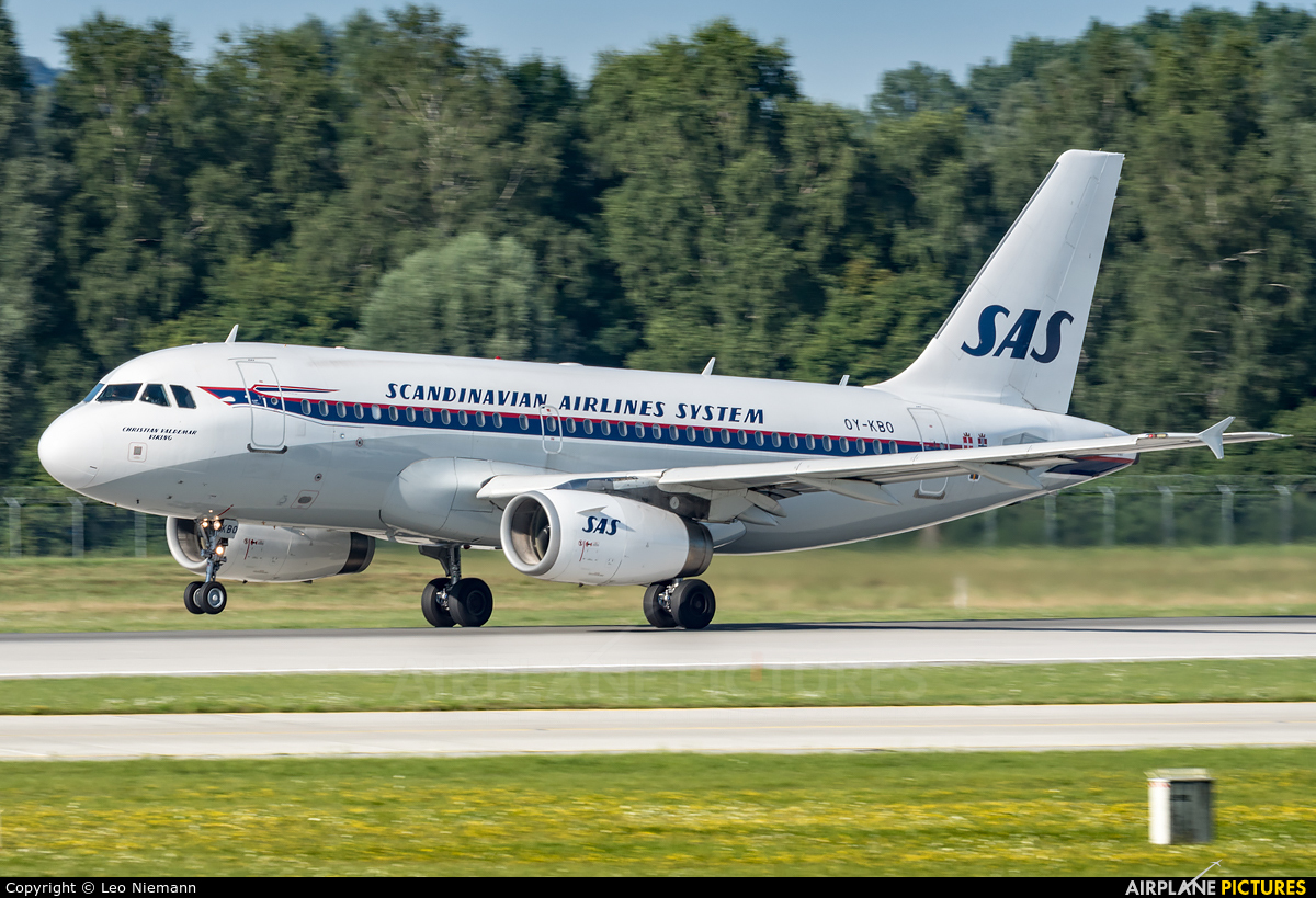 SAS - Scandinavian Airlines OY-KBO aircraft at Munich