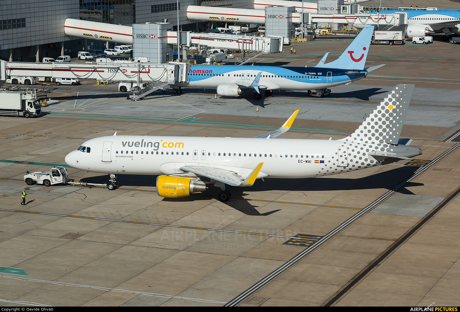 Vueling Airlines EC-MAI aircraft at London - Gatwick