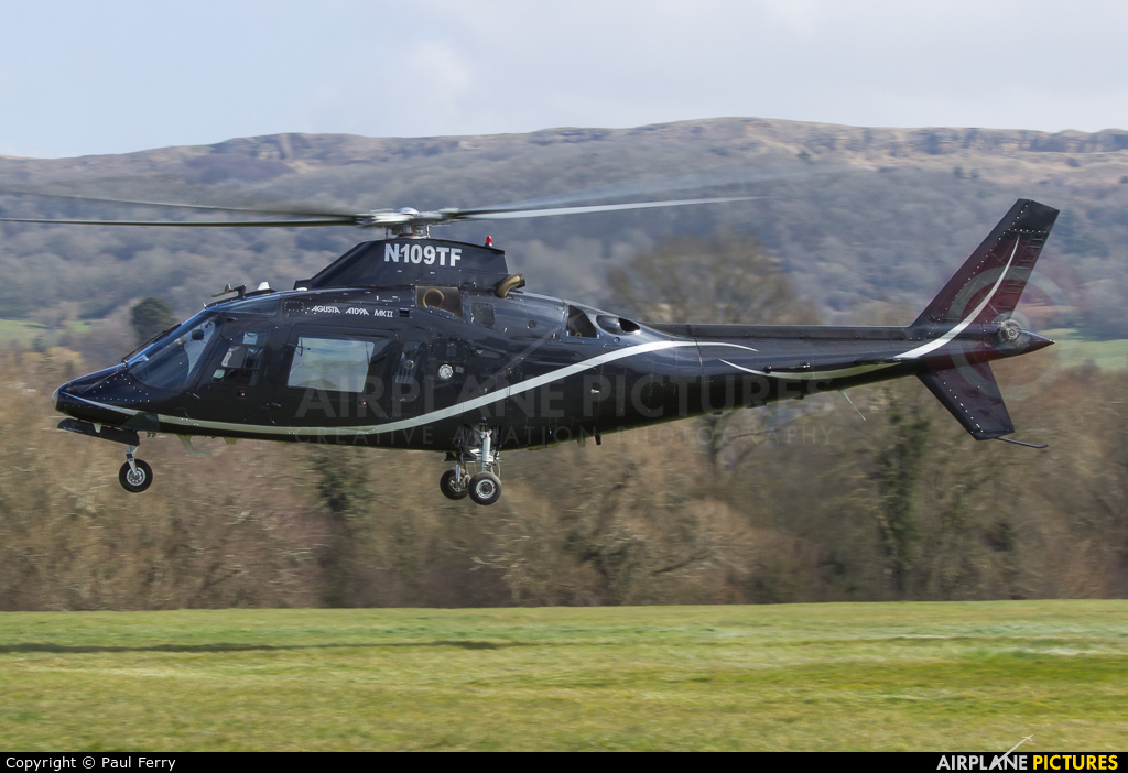 Private N109TF aircraft at Cheltenham Racecourse Heliport
