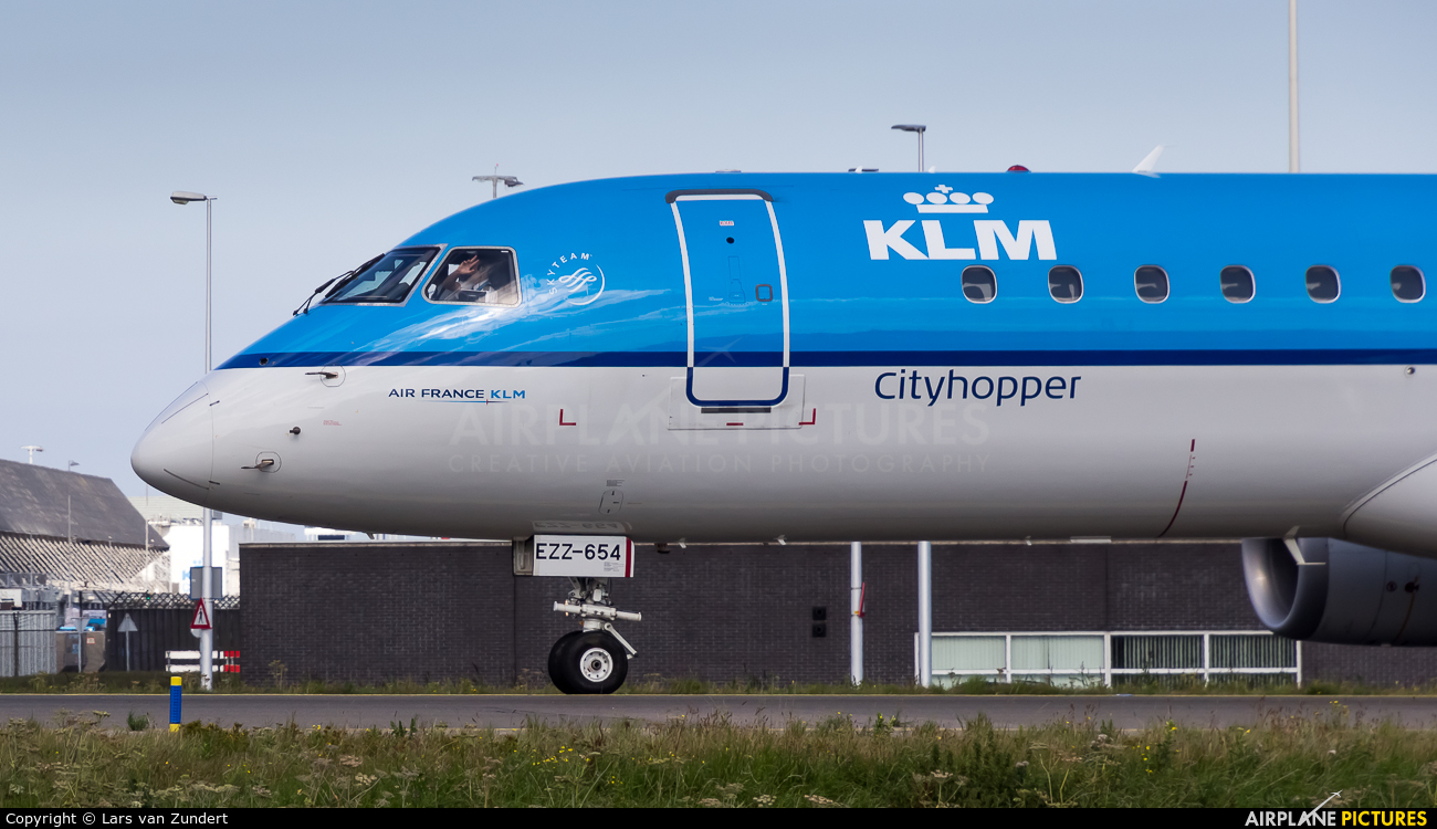 KLM Cityhopper PH-EZZ aircraft at Amsterdam - Schiphol