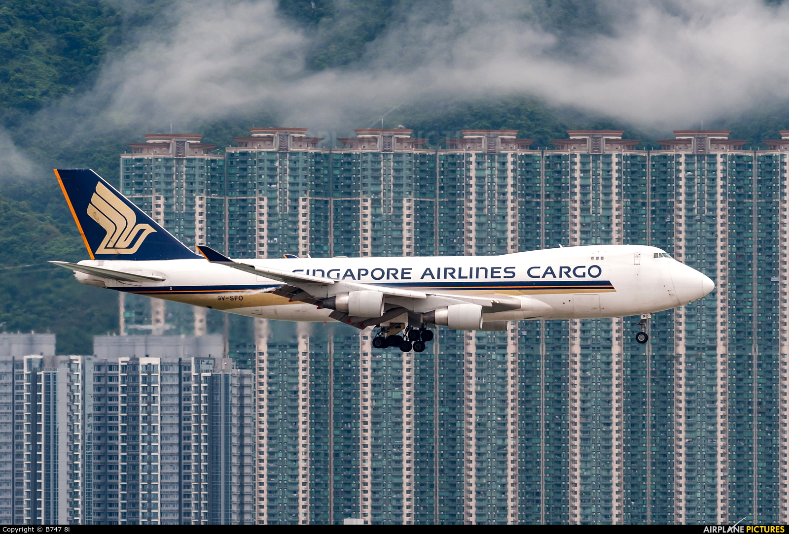 Singapore Airlines Cargo 9V-SFO aircraft at HKG - Chek Lap Kok Intl