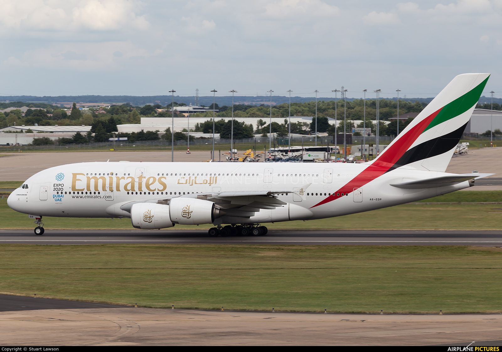 Emirates Airlines A6-EDP aircraft at Birmingham