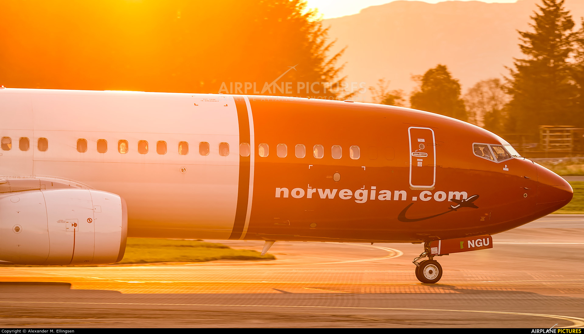 Norwegian Air Shuttle LN-NGU aircraft at Bergen - Flesland