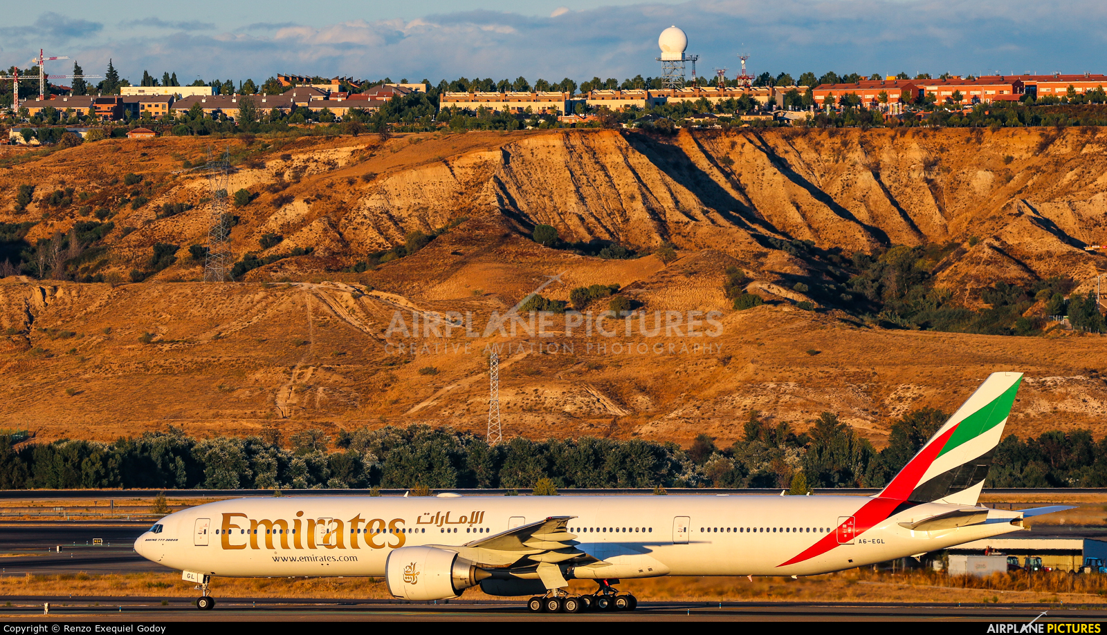 Emirates Airlines A6-EGL aircraft at Madrid - Barajas