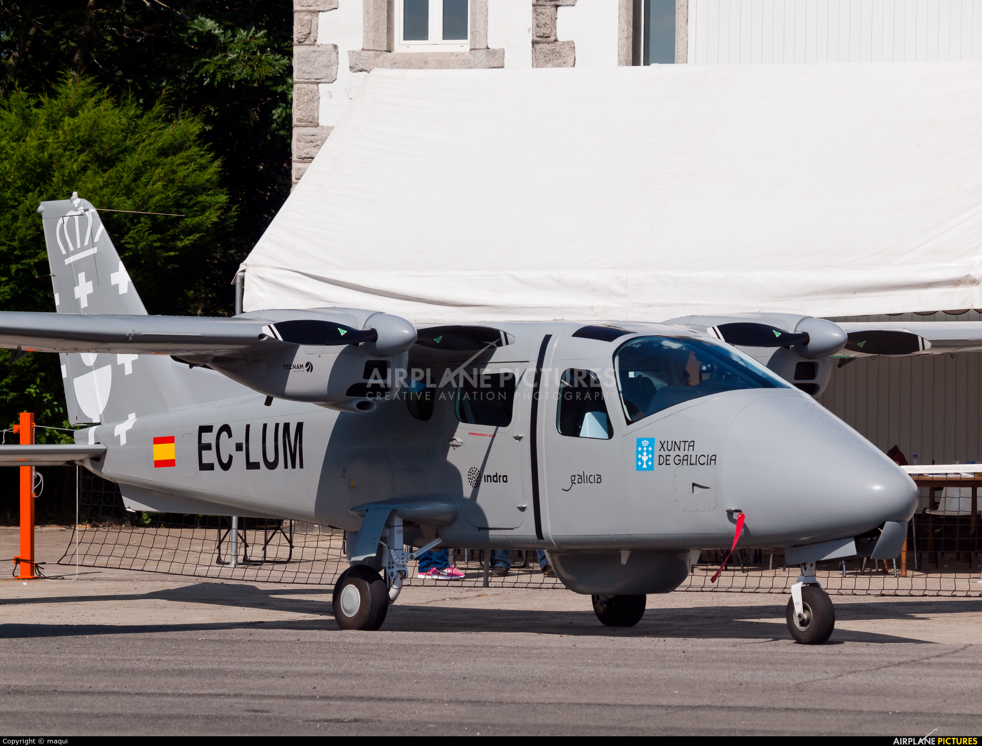 Indra EC-LUM aircraft at Lugo - Rozas