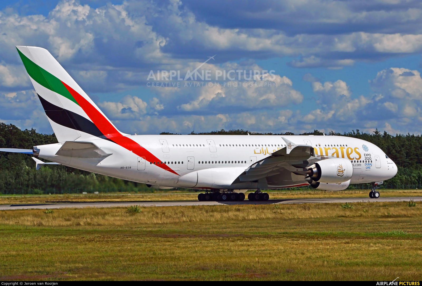 Emirates Airlines A6-EOB aircraft at Frankfurt