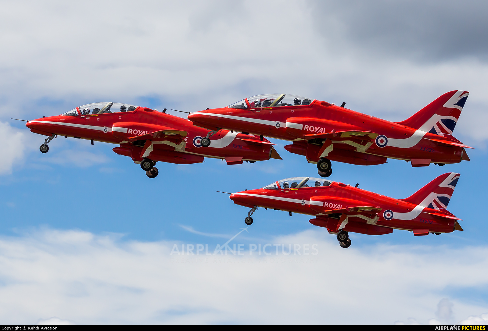 Royal Air Force "Red Arrows" - aircraft at Farnborough