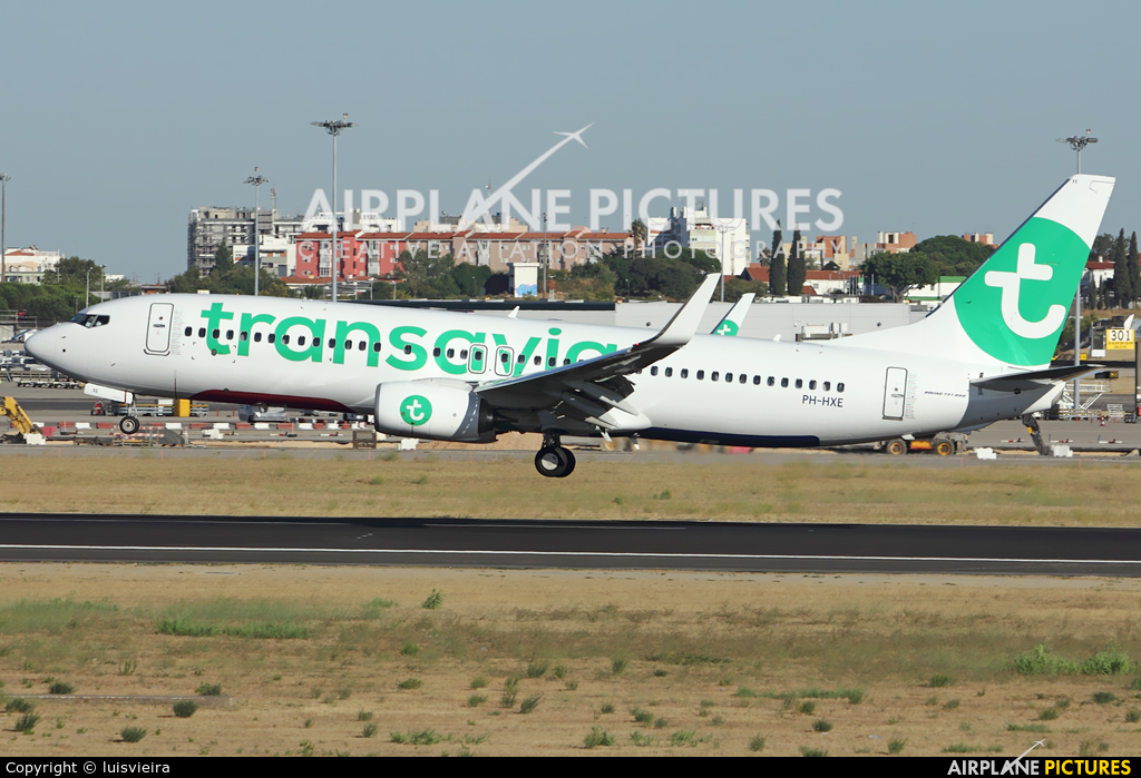 Transavia PH-HXE aircraft at Lisbon