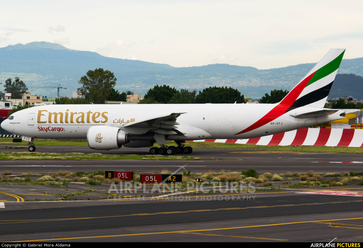 Emirates Sky Cargo A6-EFJ aircraft at Mexico City - Licenciado Benito Juarez Intl