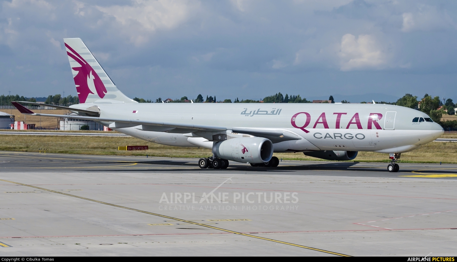 Qatar Airways Cargo A7-AFG aircraft at Prague - Václav Havel