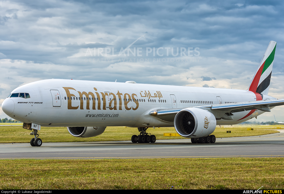 Emirates Airlines A6-ENF aircraft at Warsaw - Frederic Chopin