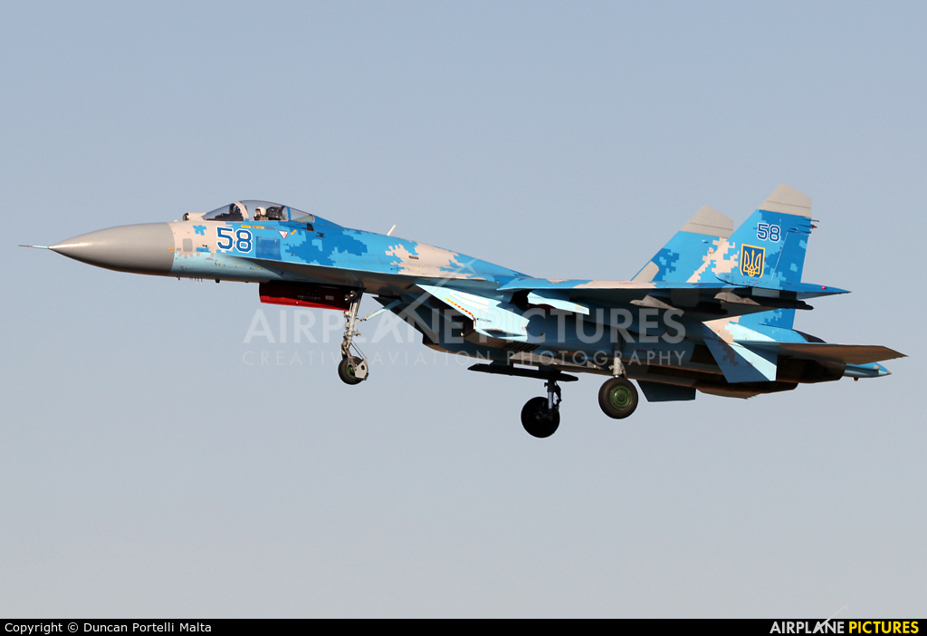 Ukraine - Air Force 58 aircraft at Malta Intl