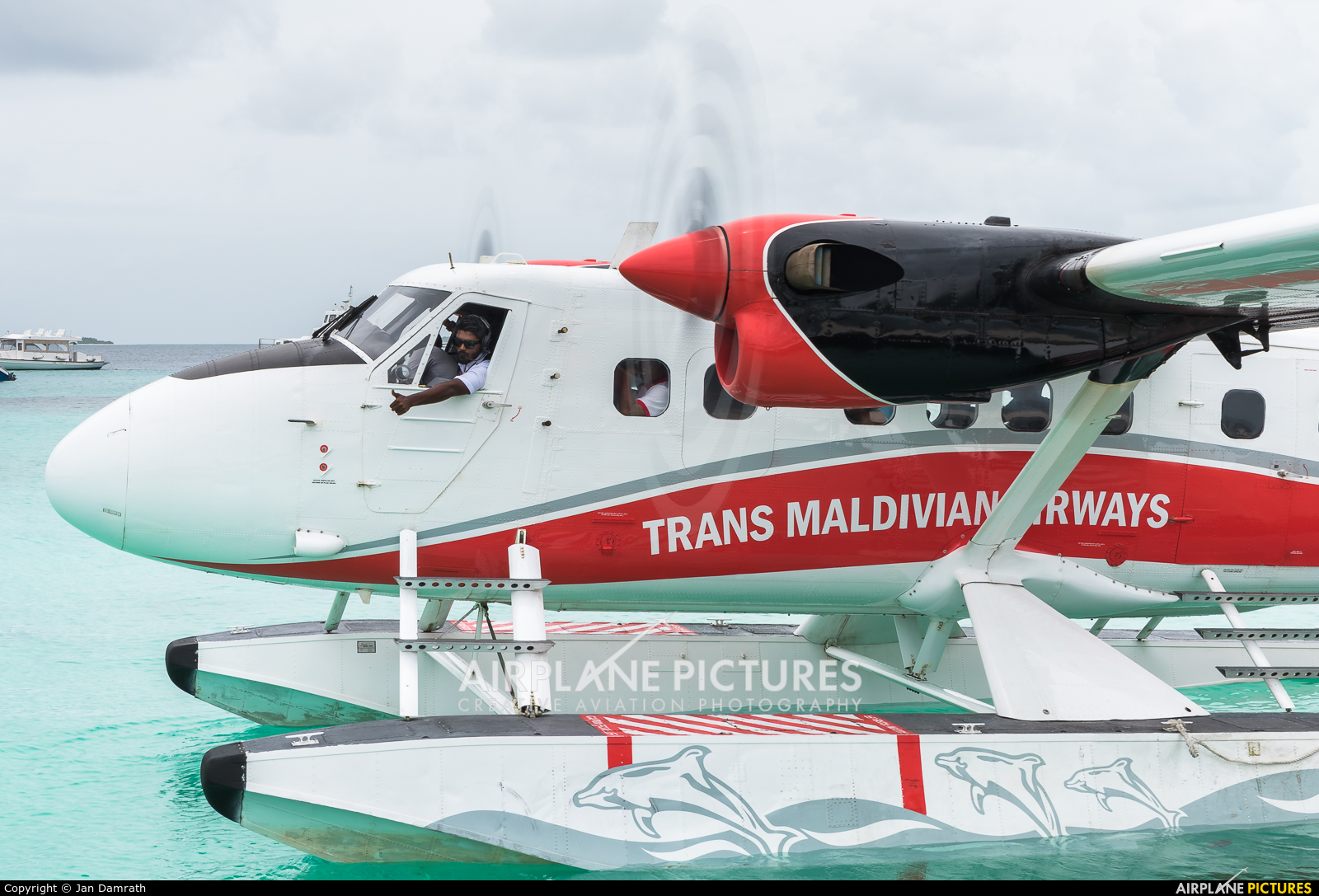 Trans Maldivian Airways - TMA 8Q-MAH aircraft at Off Airport - Maldives