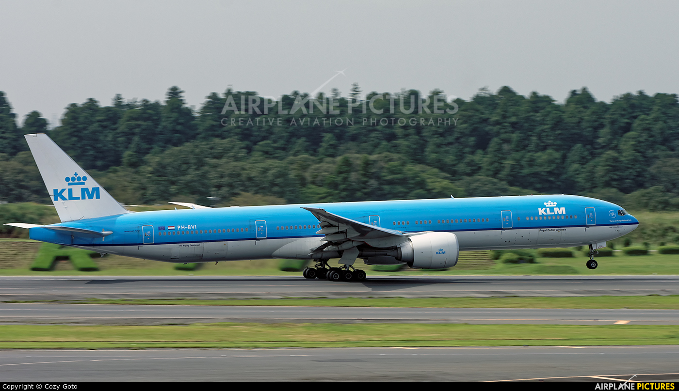 KLM PH-BVI aircraft at Tokyo - Narita Intl