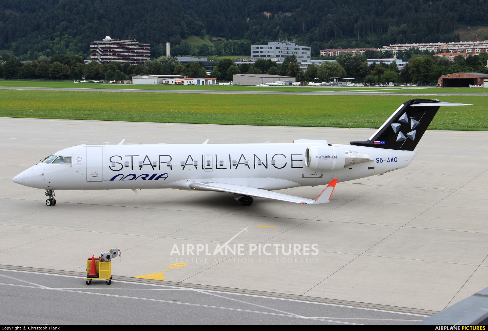Adria Airways S5-AAG aircraft at Innsbruck