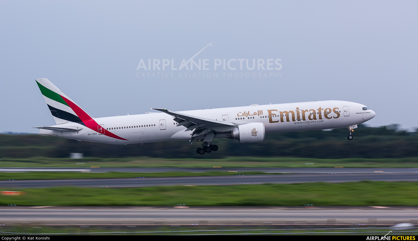 Emirates Airlines A6-EBY aircraft at Tokyo - Narita Intl