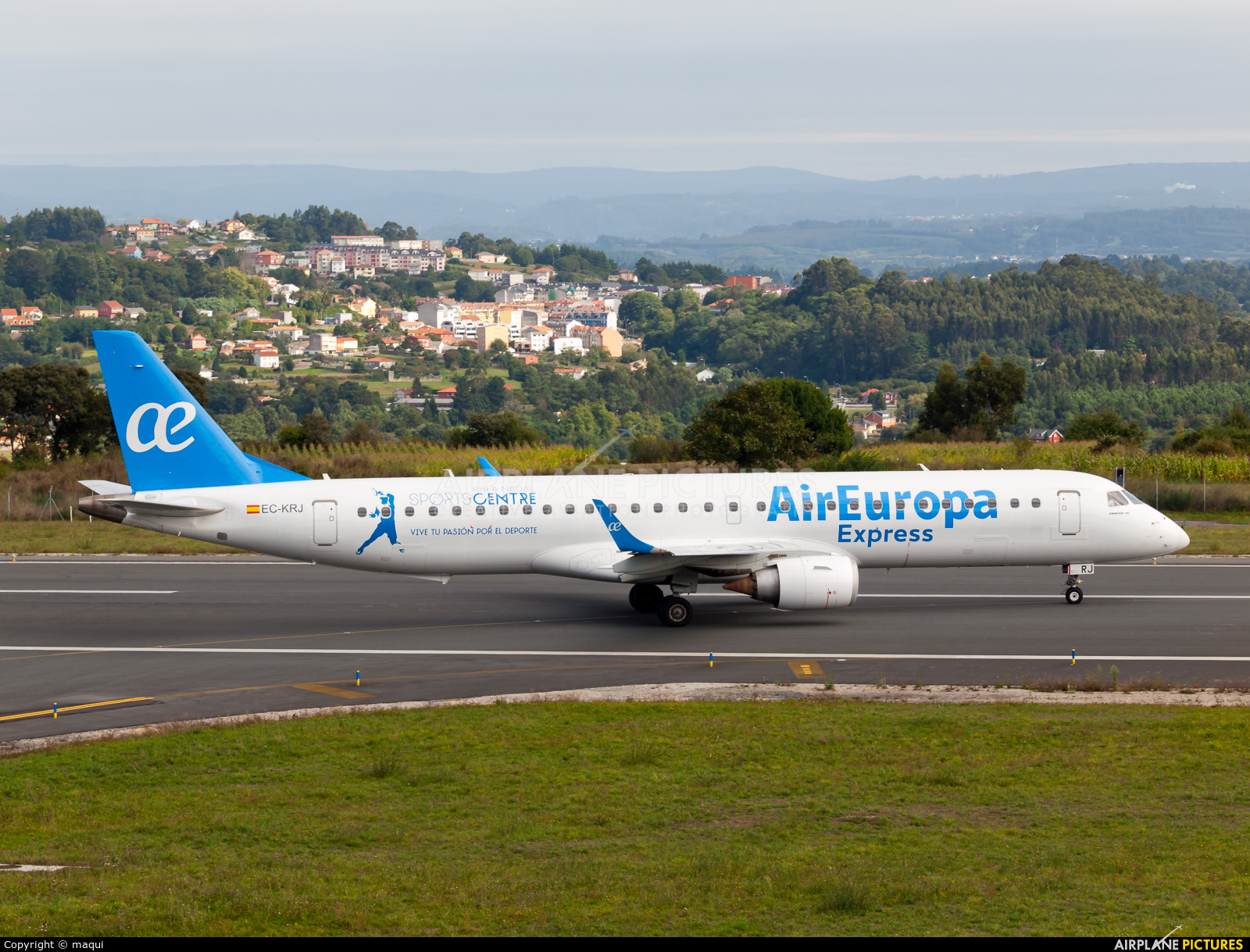 Air Europa EC-KRJ aircraft at La Coruña