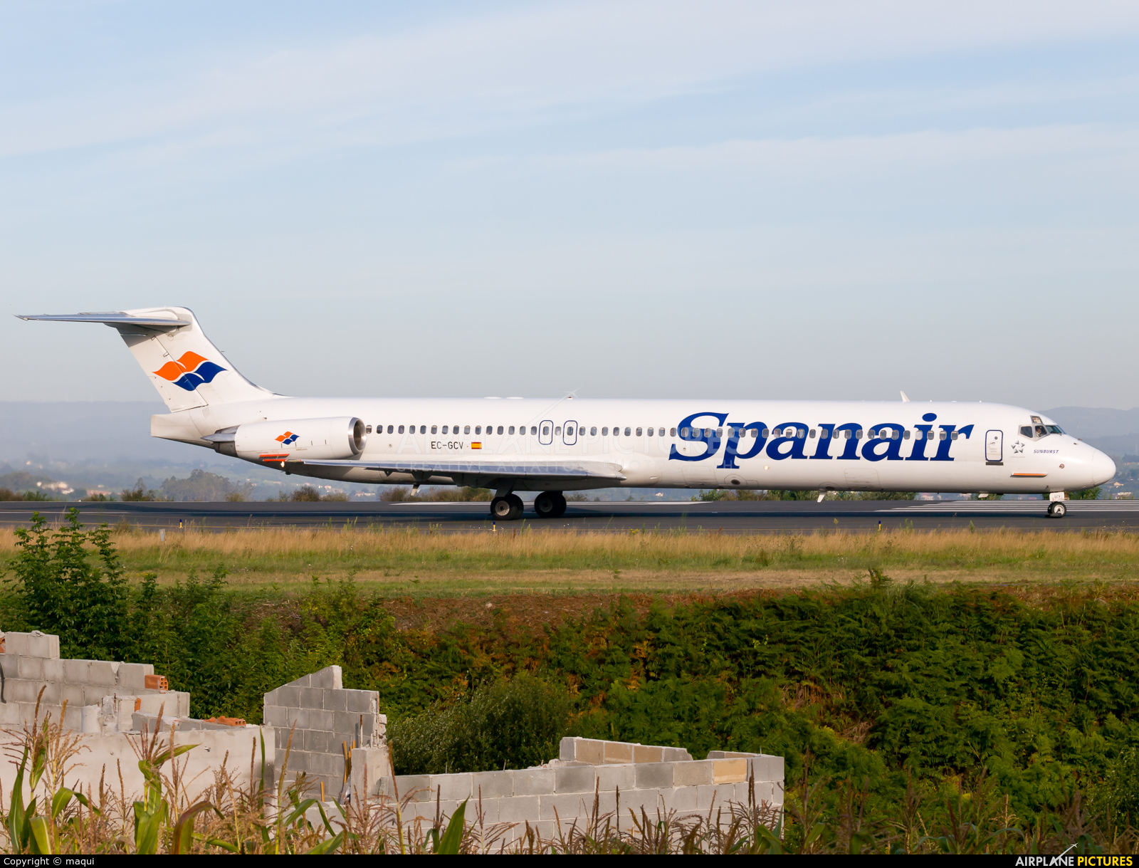 Spanair EC-GCV aircraft at La Coruña