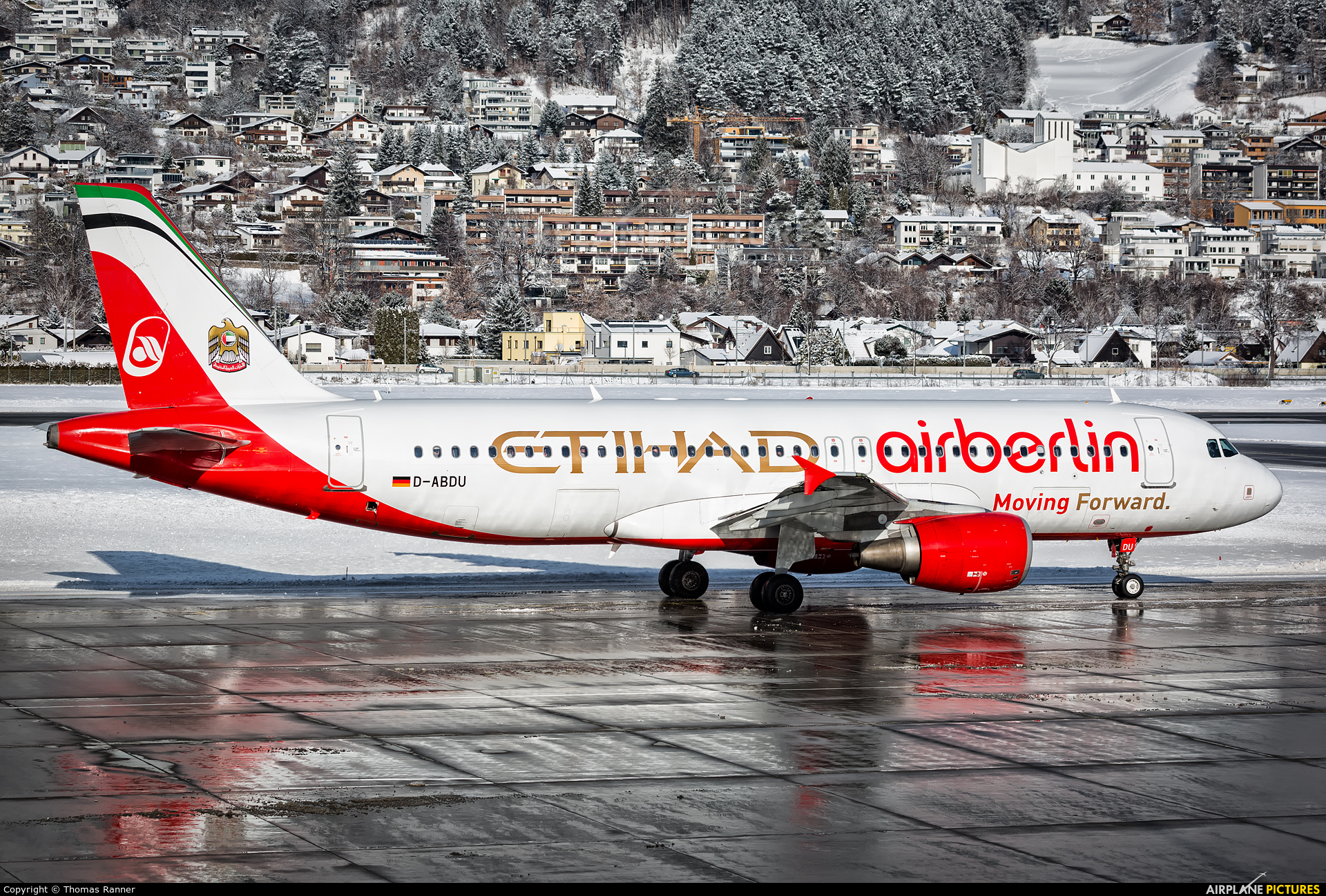 Air Berlin D-ABDU aircraft at Innsbruck