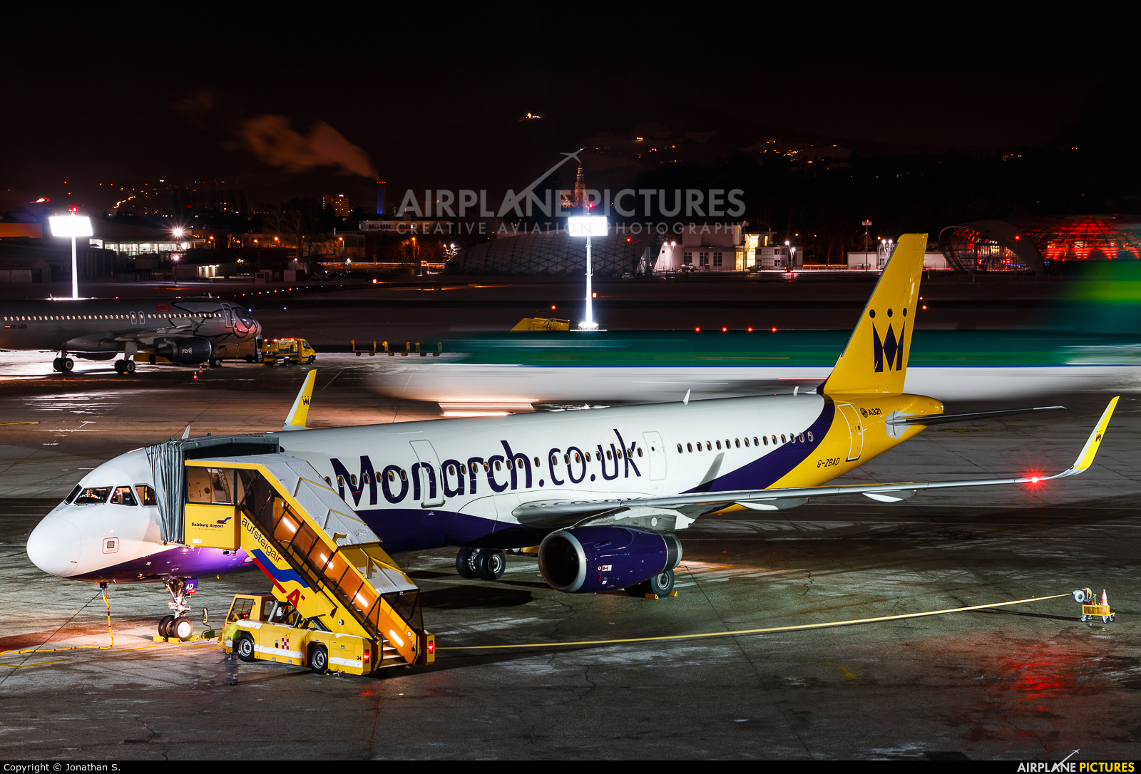 Monarch Airlines G-ZBAD aircraft at Salzburg