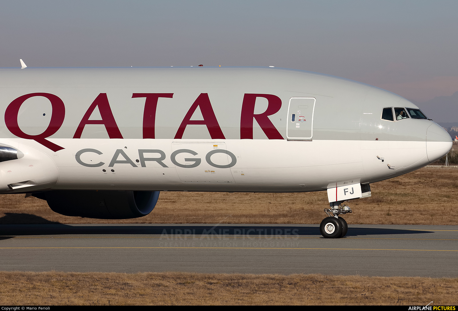 Qatar Airways Cargo A7-BFJ aircraft at Milan - Malpensa
