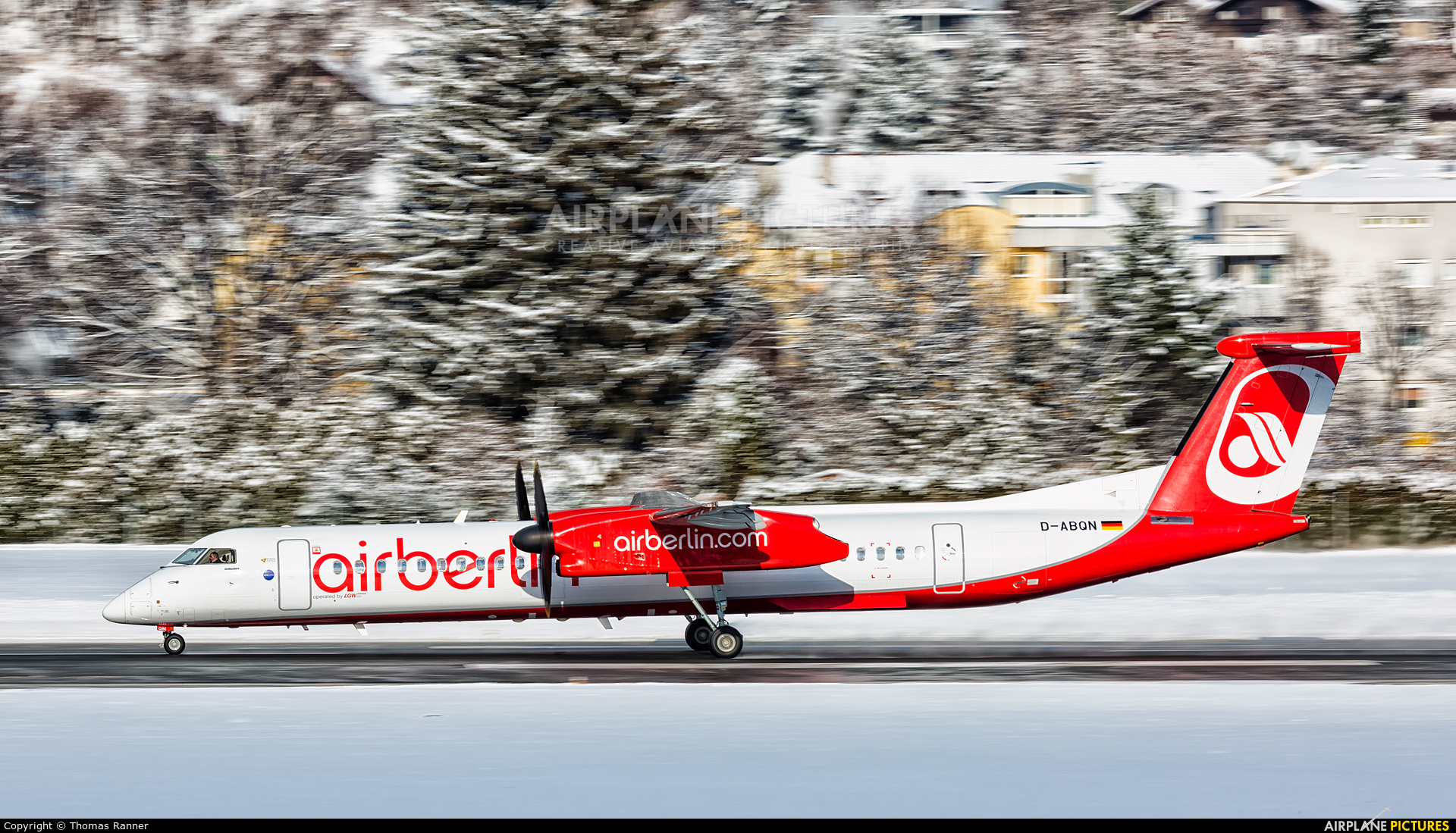 Air Berlin D-ABQN aircraft at Innsbruck